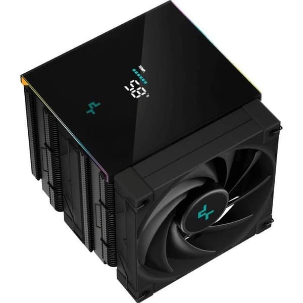 DeepCool AK620 DIGITAL Black - CPU-fläkt för Intel och AMD-sockel med digital display och ARGB LED-remsor