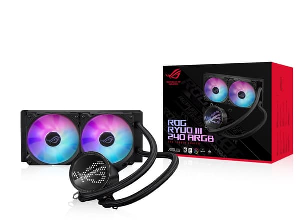 ASUS ROG Ryuo III 240 ARGB Prosessori Nestejäähdytyssarja 12 cm Musta