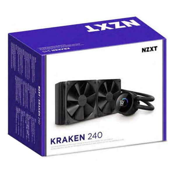 Nzxt Væskekøling Kraken 240 2x120 Display Lcd Søvfarvet