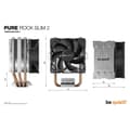 Miniatyrbild 7 av 7: Be Quiet Kylflänsprocessor Pure Rock Slim 2 Am4/am3 Svart