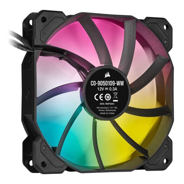 Corsair Fläkt Sp120 Rgb Elite 12x12 Mm 3 Enheter Svart