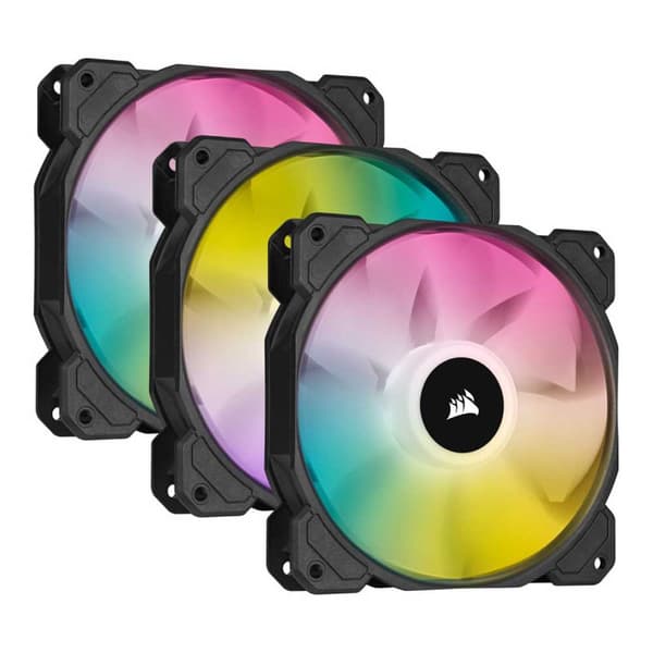 Corsair Fläkt Sp120 Rgb Elite 12x12 Mm 3 Enheter Svart
