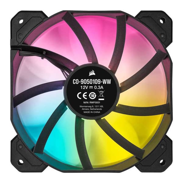 Corsair Fläkt Sp120 Rgb Elite 12x12 Mm 3 Enheter Svart