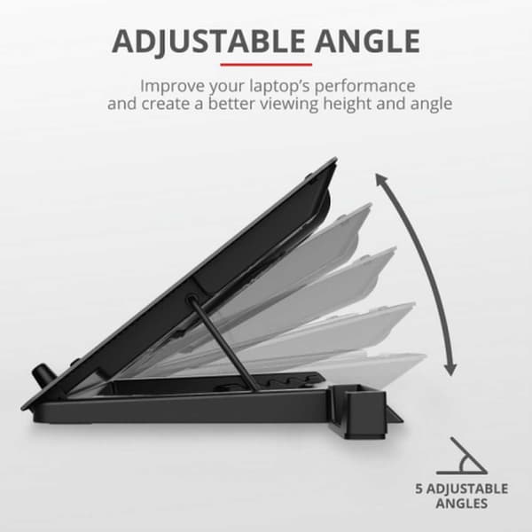 Trust Bærbar Kølebase Gxt 1125 Quno 17´´ Sort