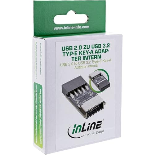 InLine® USB 2.0 till USB 3.2 Type-E Key-A-adapter intern (33446Q)