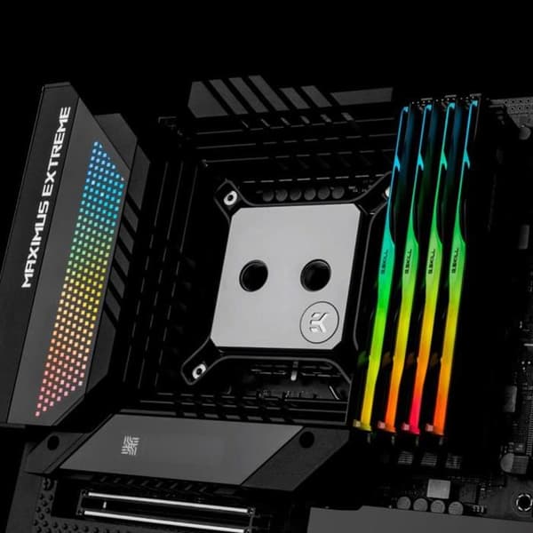 Kylfläns och fläkt - EK WATER BLOCKS - EK-Quantum Magnitude - 1700 Nickel + Satin Titanium