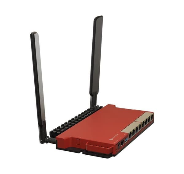 Trådløs router MIKROTIK Trådløs router (Wi-Fi 6, IEEE 802.11ax, USB 3.0, 8x10/100/1000M, 1xSPF, Antal antenner 2)