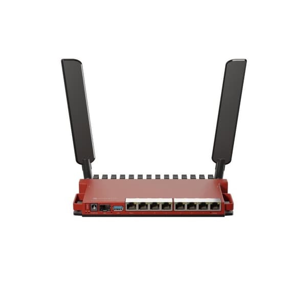 Trådløs router MIKROTIK Trådløs router (Wi-Fi 6, IEEE 802.11ax, USB 3.0, 8x10/100/1000M, 1xSPF, Antal antenner 2) Rød