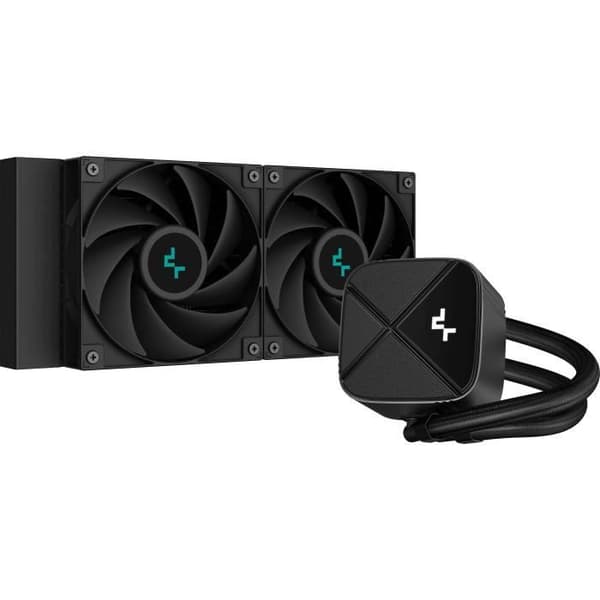 DEEPCOOL - LS520S Zero Dark - Vattenkylande AIO CPU - 2x120 mm - Svart