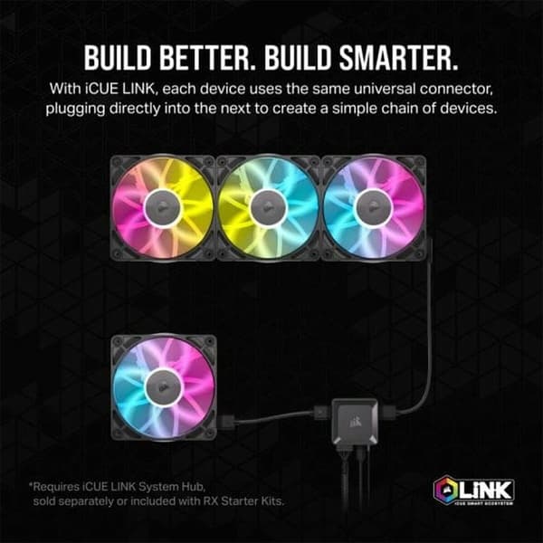 Corsair Fläkt Rx Rgb Series Icue Link Rx120 Co-9051017-ww
