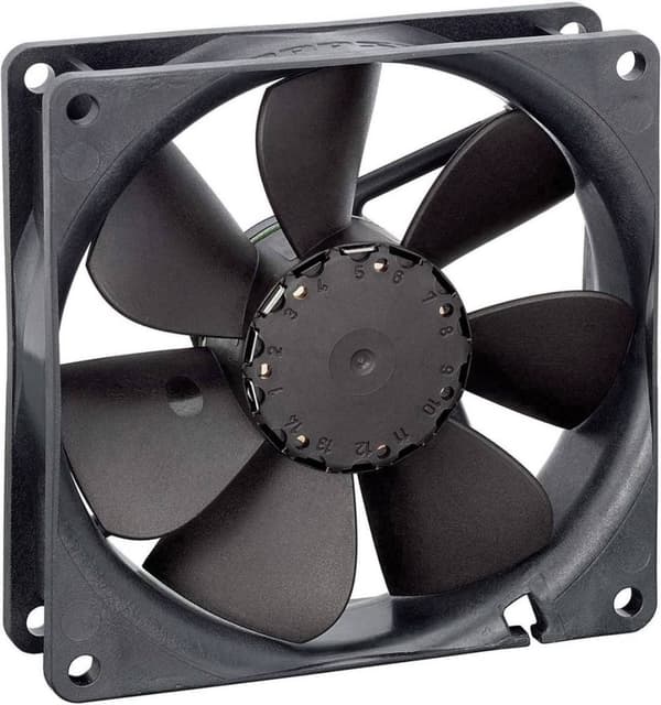 EBM Pope 3412NHH aksial ventilator 12 V/DC 100 m³/h (lxbxh) 92 x 92 x 25,4 mm