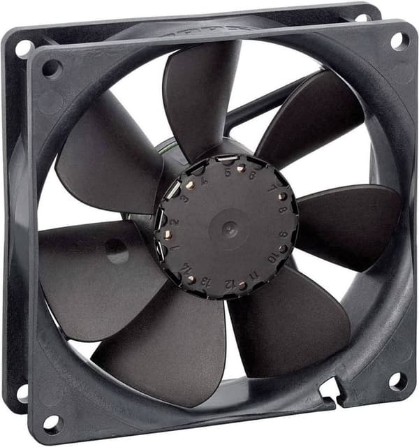 EBM Pope 3414 NG axialfläkt 24 V/DC 82 m³/h (lxbxh) 92 x 92 x 25,4 mm Svart