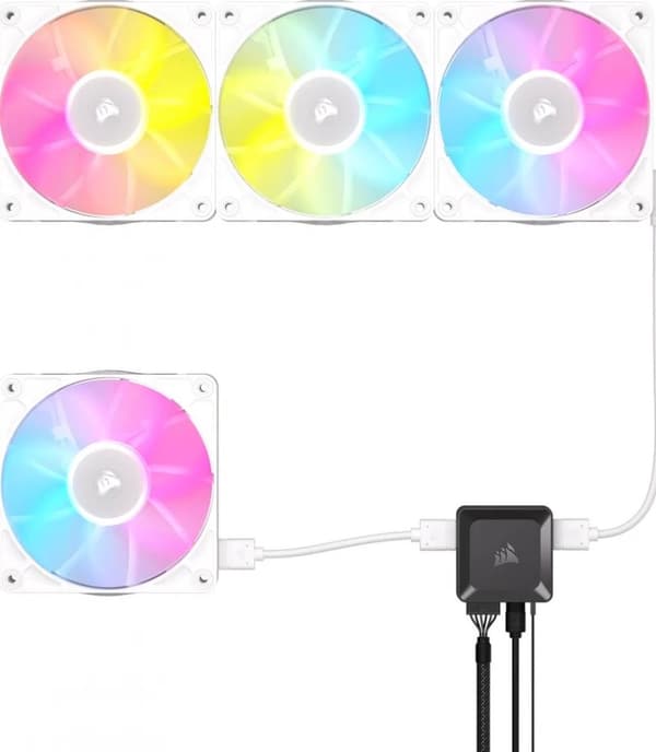 Corsair iCUE LINK RX120 RGB computertaske blæser 12 cm Hvid 3 stk (CO-9051022-WW)