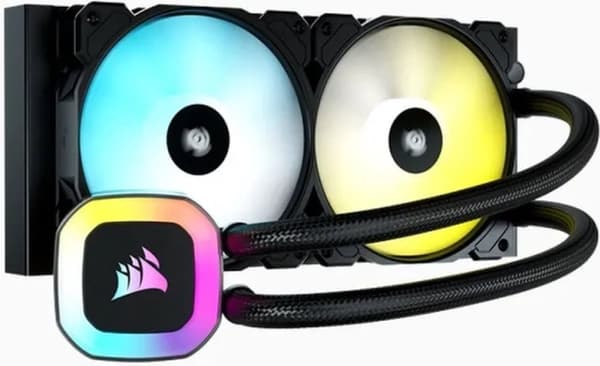 Corsair H100 RGB - Klimaanlæg processor - Radiator størrelse: 240 mm - Sort Sort