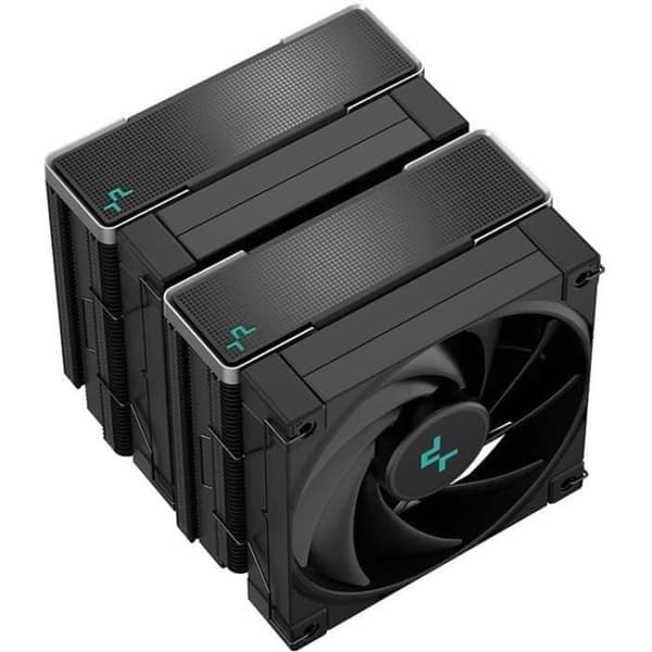 DEEPCOOL AK620 Zero Dark CPU-kylare (svart) - 2x120 mm - Intel LGA 1700/1200/115x/20xx kompatibel - AMD AM5/AM4