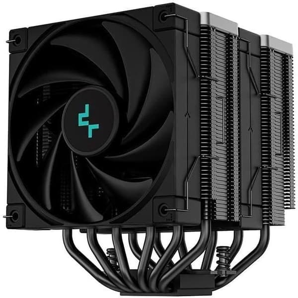 DEEPCOOL AK620 Zero Dark CPU-kylare (svart) - 2x120 mm - Intel LGA 1700/1200/115x/20xx kompatibel - AMD AM5/AM4