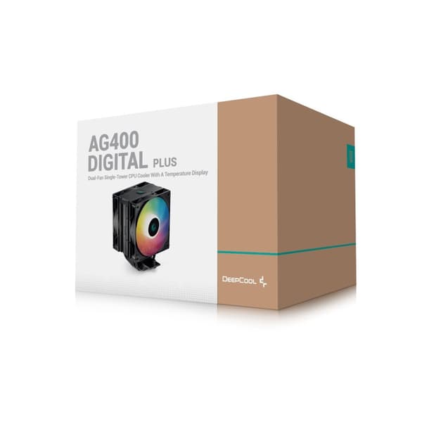 DeepCool AG400 Digital Plus Processor Luftkylare 12 cm Svart 1 st.