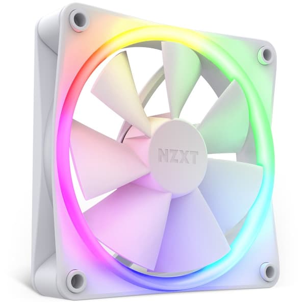 NZXT F120 RGB Computertaske Ventilator 12 cm Hvid 1 stk.