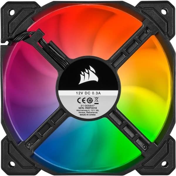 CORSAIR iCUE SP140 RGB PRO Fläkt - Diameter 140 mm - RGB LED - Dual Pack med Lighting Node Core (CO-9050096-WW)