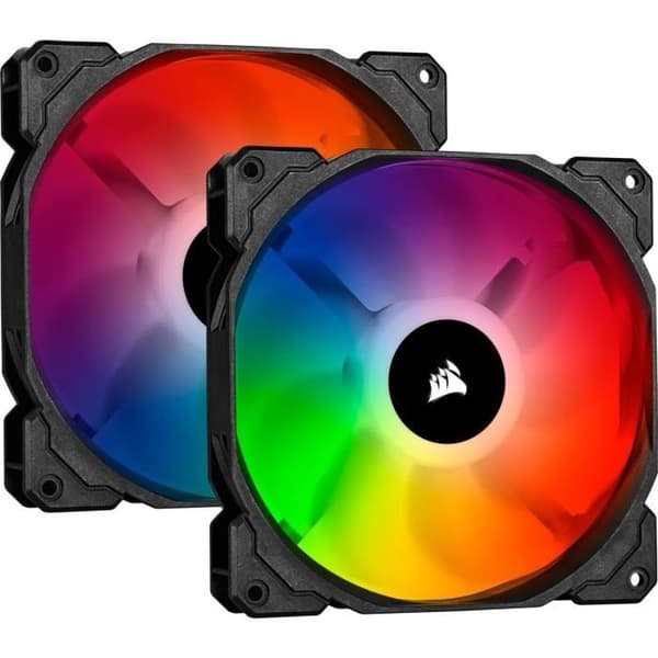 CORSAIR iCUE SP140 RGB PRO Fläkt - Diameter 140 mm - RGB LED - Dual Pack med Lighting Node Core (CO-9050096-WW)