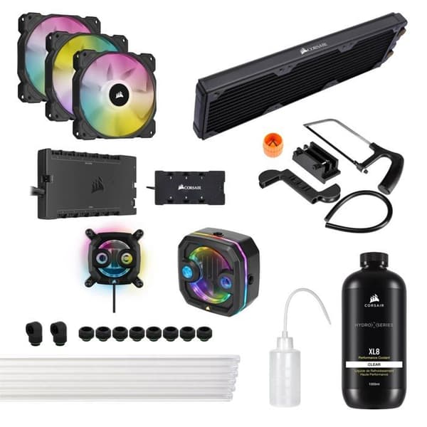 Corsair Hydro X iCUE XH303i RGB Pro CPU-kylare - Vit - 120mm - 2400 RPM - Nanoflame