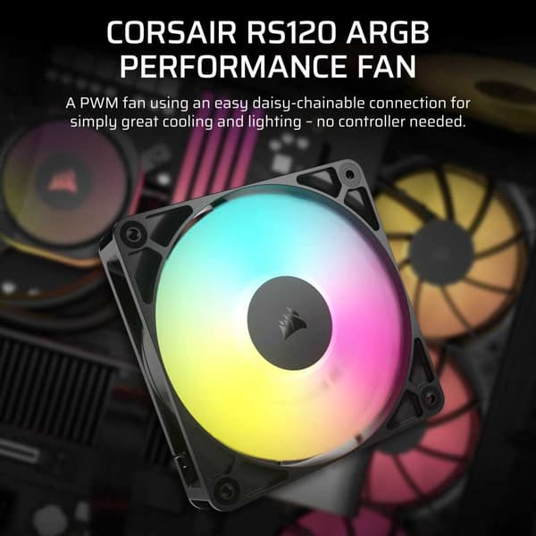 Corsair Rs120 Argb Pwm 12 Cm Blæser