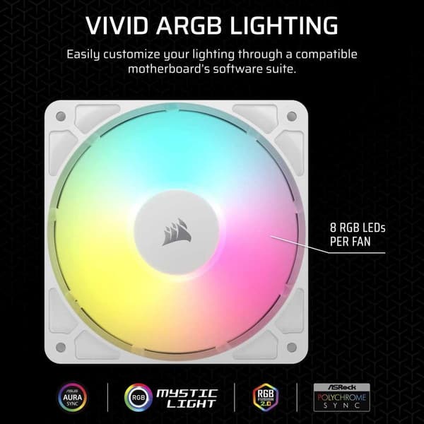 Corsair Rs120 Argb Pwm 12 Cm Fläkt