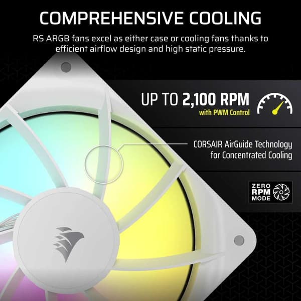 Corsair Rs120 Argb Pwm 12 Cm Fläkt