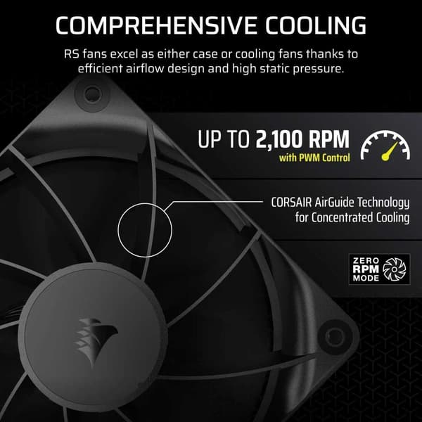 Corsair Rs140 Pwm 12 Cm Blæser 3 Enheder