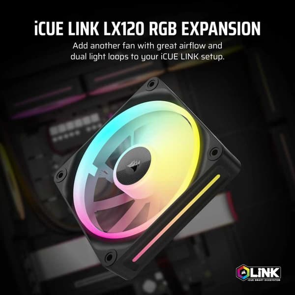 Corsair Pwm Icue Link Lx120 Rgb 120 mm Fläkt