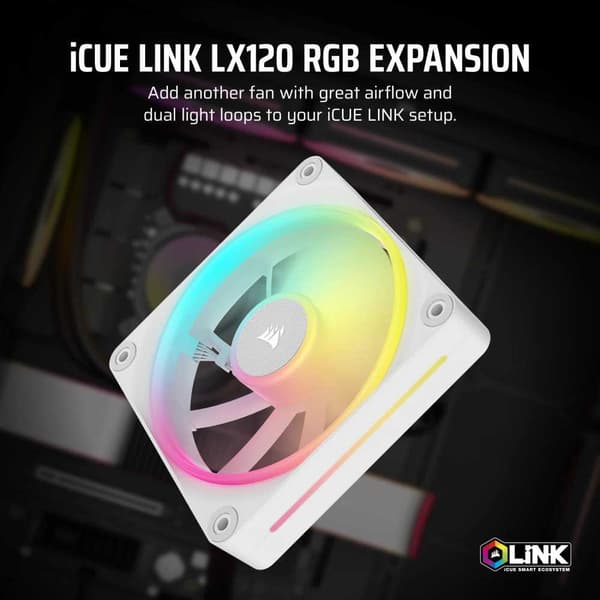 Corsair Pwm Icue Link Lx120 Rgb 120 mm Fläkt