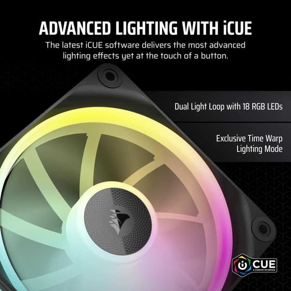 Corsair Pwm Icue Link Lx120 Rgb 120 mm Fläkt 3 Enheter