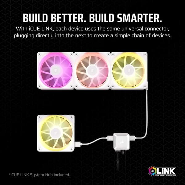 Corsair Pwm Icue Link Lx120 Rgb 120 mm Tuuletin 3 Yksiköt