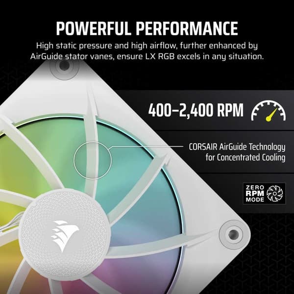 Corsair Pwm Icue Link Lx120 Rgb 120 mm Tuuletin 3 Yksiköt