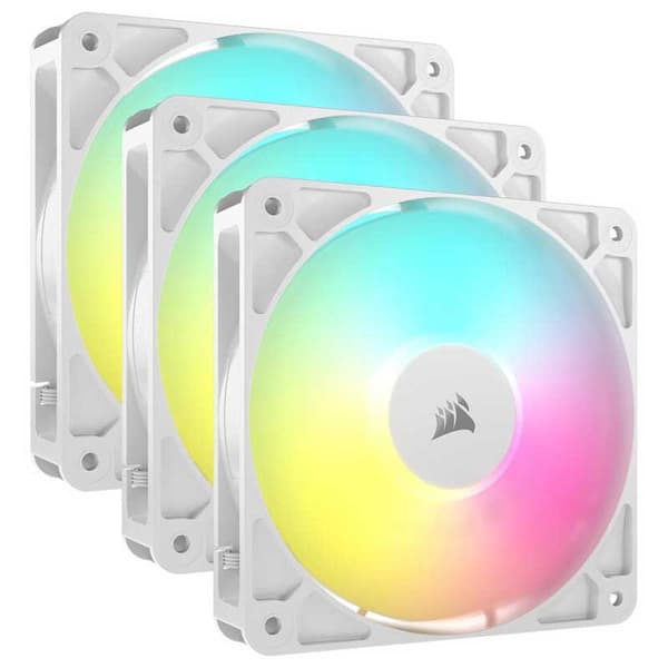 Corsair Rs120 Argb Pwm 12 Cm Fläkt 3 Enheter Vit