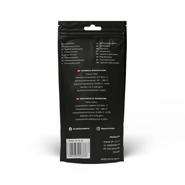 Värmeledande Pasta/ OR: Termisk Pasta Savio TG-04 1 g