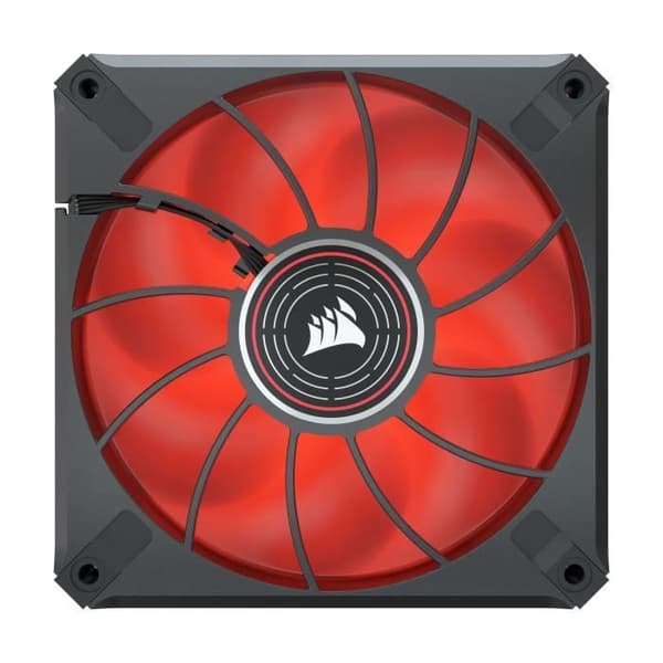 CORSAIR ML ELITE Series Fläkt - ML120 LED ELITE WHITE - Diameter 120mm - Röd LED - Enkelpack (CO-9050126-WW)