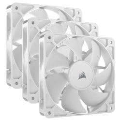 Paket med 3 120 mm PWM-fläktar - CORSAIR - RS120 - Vit