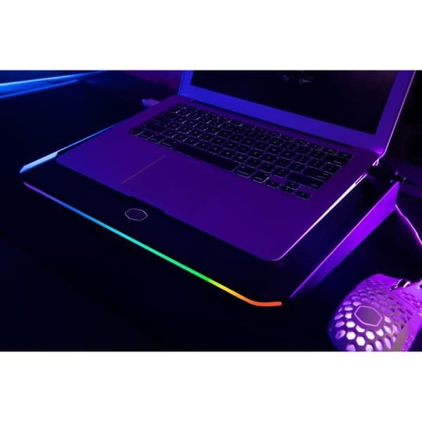 COOLER MASTER Notepal X150 Spectrum - Ventilerat stöd för bärbara datorer upp till 17'' - RGB - USB HUB (MNX-SWXB-10NFA-R1)
