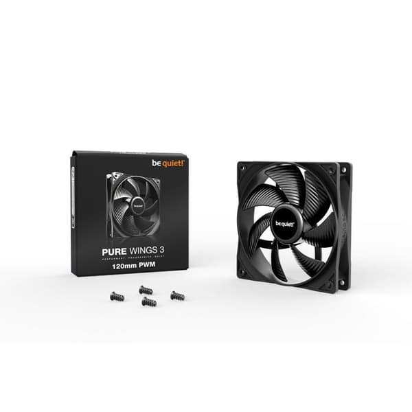 var tyst! Pure Wings 3 120mm PWM - 120mm PWM fallfläkt Svart
