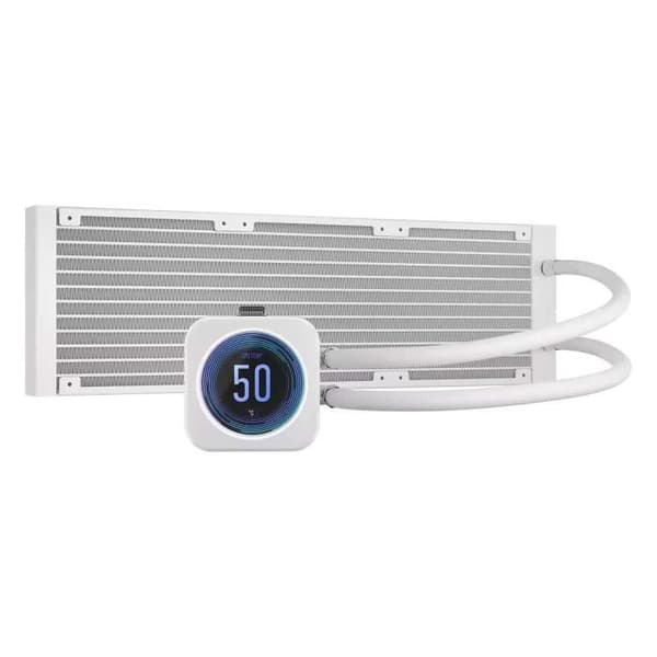 CORSAIR - H150i ELITE LCD XT - Allt-i-ett vattenkylningssats - 360 mm kylare - Vit - (CW-9060077-WW)