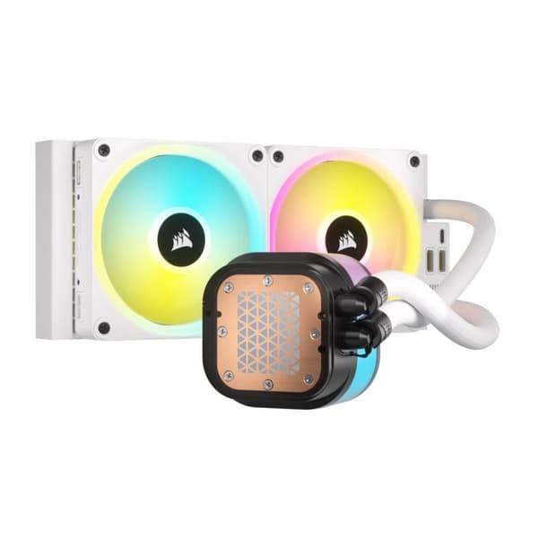 Corsair H100I Processor Hybrid køler 12 cm Hvid