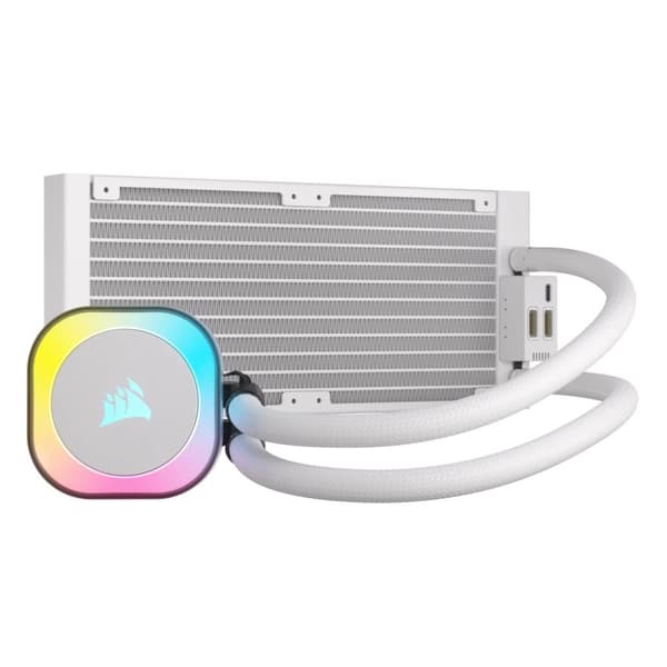 Corsair H100I Processor Hybrid køler 12 cm Hvid
