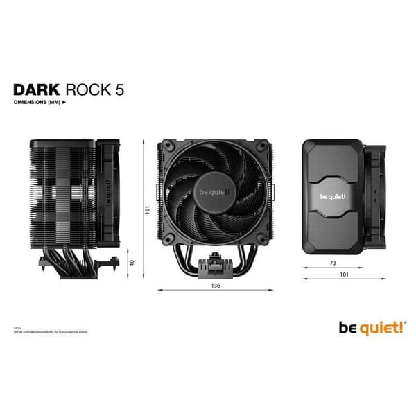 Be Quiet Dark Rock 5 Cpu-blæser
