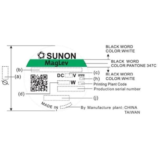 Sunon - MF60152V11000UA99 - Fläkt Fläkt 24V DC 1,8W 60x60x15mm 44,8m/h 4700U/Min 44,8m/h