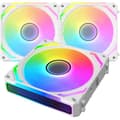 Miniatyrbild 1 av 3: XIGMATEK - Starlink Ultra Arctic (Vit) - Pack 3 PC-fläktar - 3x120mm ARGB - 800-2000 RPM - &lt;29,2 dBA - 68,5 CFM - Hub ingår