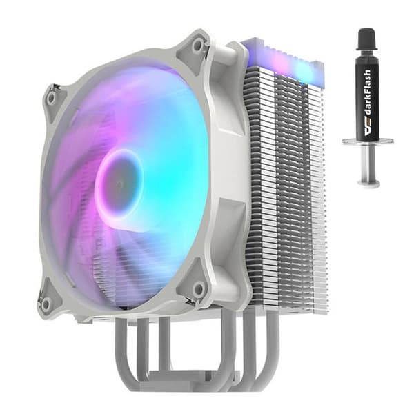 CPU aktiv kylning Darkflash Darkair LED (kylfläns + fläkt 120x120) vit