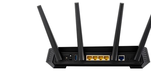 Trådlös router trådlös router (5400 mbps, wi-fi 6, usb 3.2, 1 wan, 4x10/100/1000m, antal antenner 4, gs-ax5400), Asus