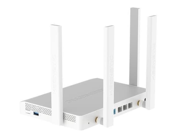 Trådløs router KEENETIC Trådløs router (1800 Mbps, Mesh, Wi-Fi 6, USB 3.0, 4x10/100/1000M, Antal antenner 4, 4G)
