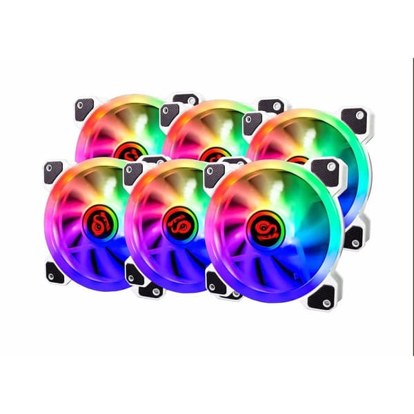 Boxventilator Talius IRIS SPECTRUM ARGB/CRONOS Ø 12 cm Hvid